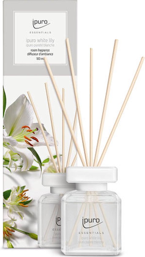 ipuro White lily diffuseur aromatique Flacon de parfum Verre, Plastique  Blanc