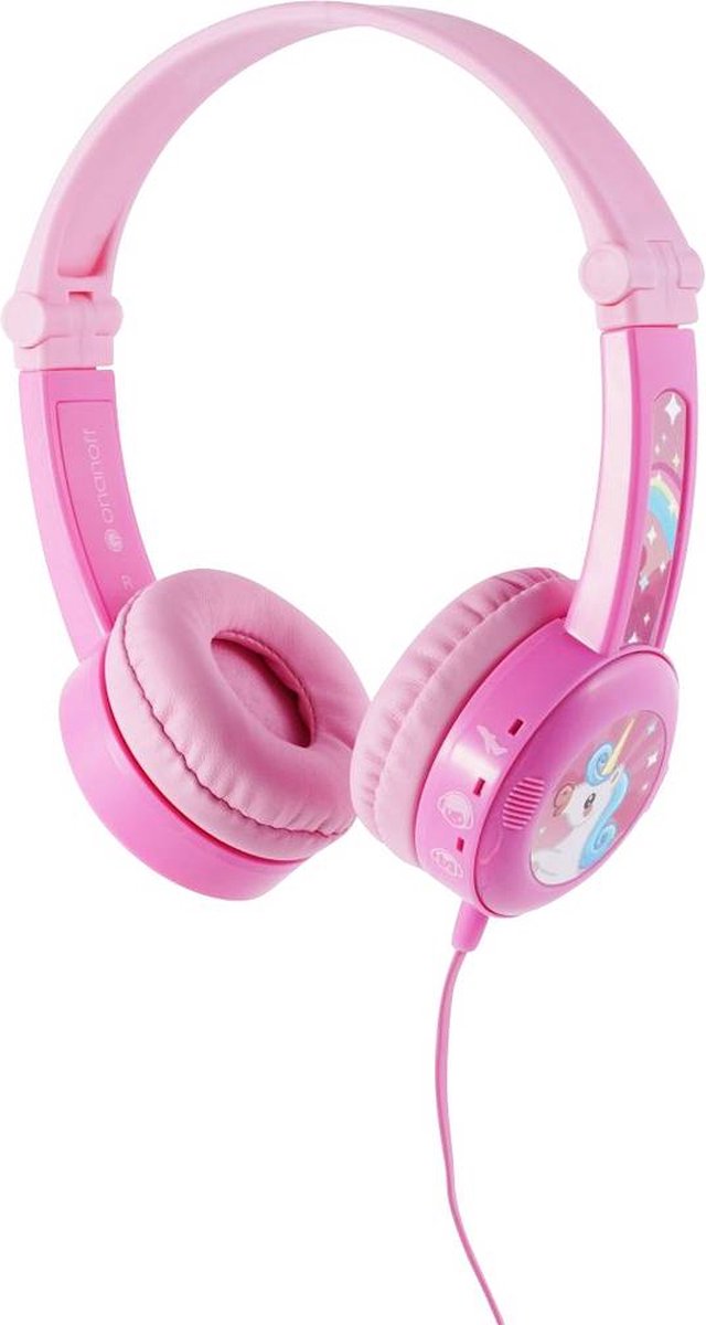 BuddyPhones Travel, Foldable with 3 step volume setting, Pink