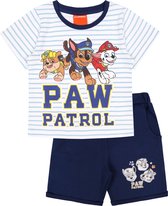 Een set wit-blauw shirt en shorts met Paw Patrol-motief / 5 jaar 110 cm