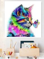 Diamond Painting Volwassenen - Diamond Painting Kinderen - Kat - 30x40cm