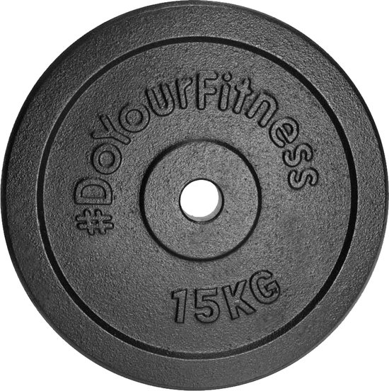 Uitscheiden Horizontaal Onbepaald DoYourFitness - 15 kg 100% gietijzer halterschijven - Haltergewichten -  28/29 mm... | bol.com