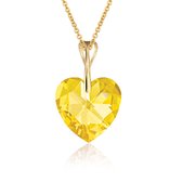 Montebello Ketting Pim HG450 - Swarovski® Hart - 925 Zilver Verguld - Ø14mm - 42cm