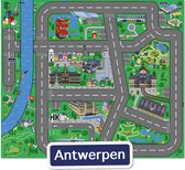 Carperoo Antwerpen Speelkleed - Speelmat- 130x160cm - Speelmat Baby - Speeltapijt - Speelkleed Jongens - Autokleed - Speelkleed Meisjes - Verkeerskleed