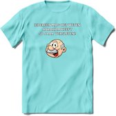 Iedereen mag het weten T-Shirt | Grappig Abraham 50 Jaar Verjaardag Kleding Cadeau | Dames – Heren - Licht Blauw - XL