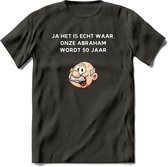 Ja het is echt waar T-Shirt | Grappig Abraham 50 Jaar Verjaardag Kleding Cadeau | Dames – Heren - Donker Grijs - XXL