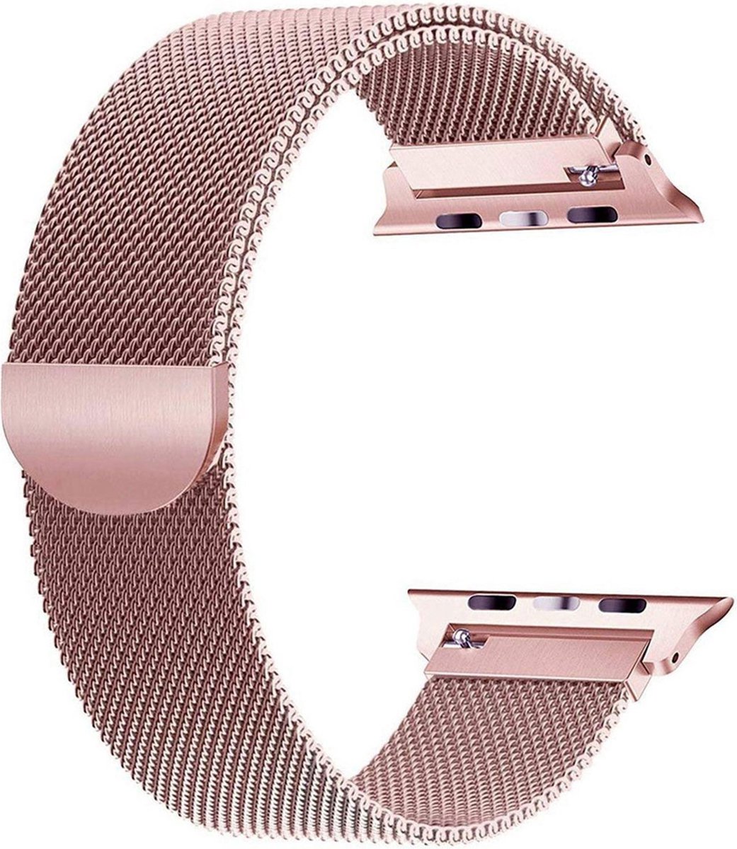 Technow Milanees Magnetic loop geschikt voor Garmin Vivomove Sport Bandje - Rose