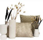 Home Styling Box | Creamy White | Wit | Beige | Droogbloemen | Trendy | Woonaccessoires | Vazen | Kussens | Motief | Cadeau | Housewarming | Valentijn