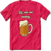 De Soep Van Vandaag T-Shirt | Bier Kleding | Feest | Drank | Grappig Verjaardag Cadeau | - Roze - XXL