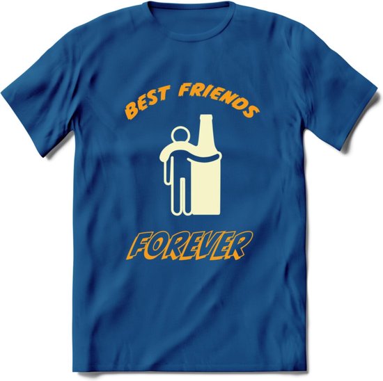 Best Friends Forever T-Shirt | Bier Kleding | Feest | Drank | Grappig Verjaardag Cadeau | - Donker Blauw - M