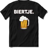 Biertje T-Shirt | Bier Kleding | Feest | Drank | Grappig Verjaardag Cadeau | - Zwart - M