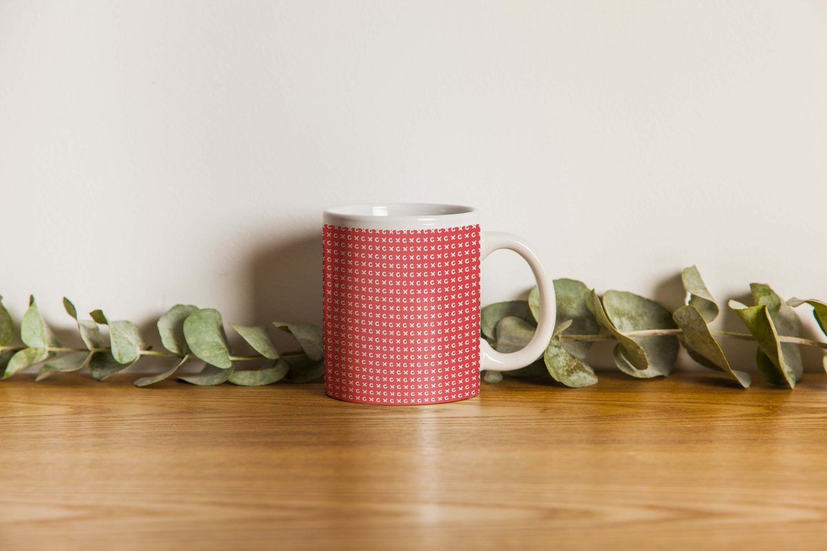 Smartphonica Mok met XOXO opdruk rood - Geschikt als Valentijnsdag cadeau - liefde