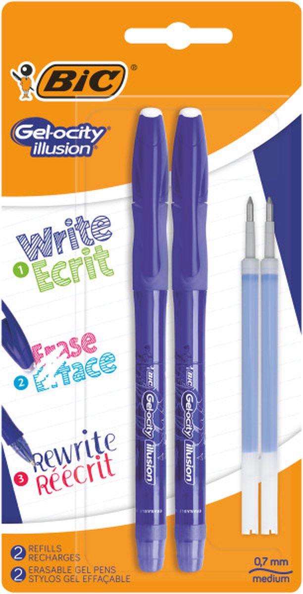 Les stylos à encre gel effaçable - Stylo Gel-Ocity Illusion BIC