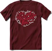 You Make My Heart Glow - Valentijn T-Shirt | Grappig Valentijnsdag Cadeautje voor Hem en Haar | Dames - Heren - Unisex | Kleding Cadeau | - Burgundy - XL