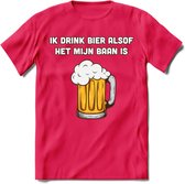Ik Drink Bier Alsof Het Mijn Baan Is T-Shirt | Bier Kleding | Feest | Drank | Grappig Verjaardag Cadeau | - Roze - XXL