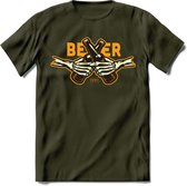Proost T-Shirt | Bier Kleding | Feest | Drank | Grappig Verjaardag Cadeau | - Leger Groen - XL