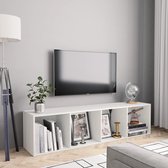 Decoways - Boekenkast/tv-meubel 143x30x36 cm wit