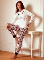 Cotonella Dames Pyjama Geruit Interlock DDC47 - Maat  M