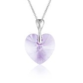 Montebello Ketting Pim HZ458 - Swarovski® Hart - 925 Zilver Gerhod. - Ø14mm - 42cm