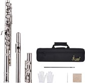 Dwarsfluit | Instrument | Fluit | Muziek | inclusief Tas en Handschoenen | 16 Gaten