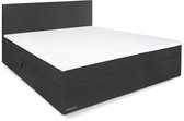 Beddenleeuw Boxspring Bed Lana met Opbergruimte - 180x210 - Incl. Hoofdbord + Topper - Antraciet