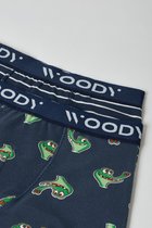 Woody duopack boxershort jongens - marine blauw + krokodil - 221-1-CLD-Z/065 - maat 128