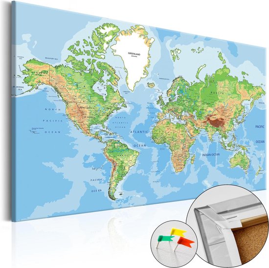 Carte du monde Corkboard World Map (liège)