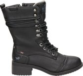 Mustang veterboots dames - Zwart - Maat 36