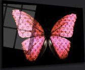 Pink Butterfly 100x65 plexiglas top kwaliteit van 5mm plexiglas met luxe ophangsysteem, roze lv vlinder