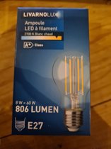 Livarnolux  LED- Filamentlamp 806 Lumen 8W