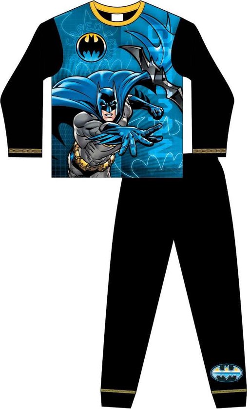 Batman pyjama - maat 110/116 - Bat-Man pyama - zwart / blauw