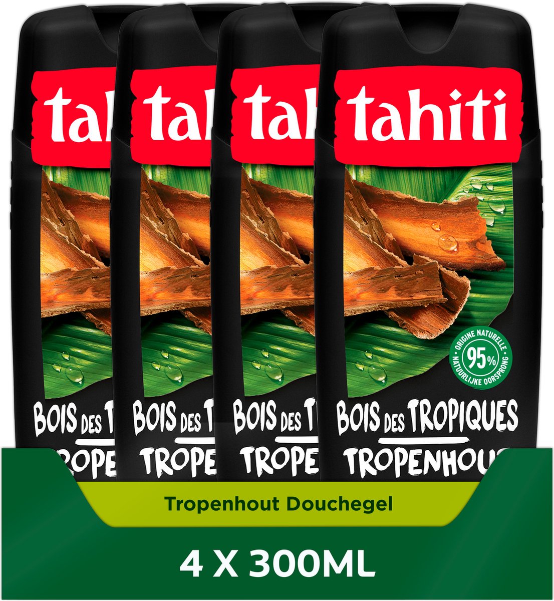 Tahiti Tropenhout Douchegel 4 x 300ml - Voordeelverpakking