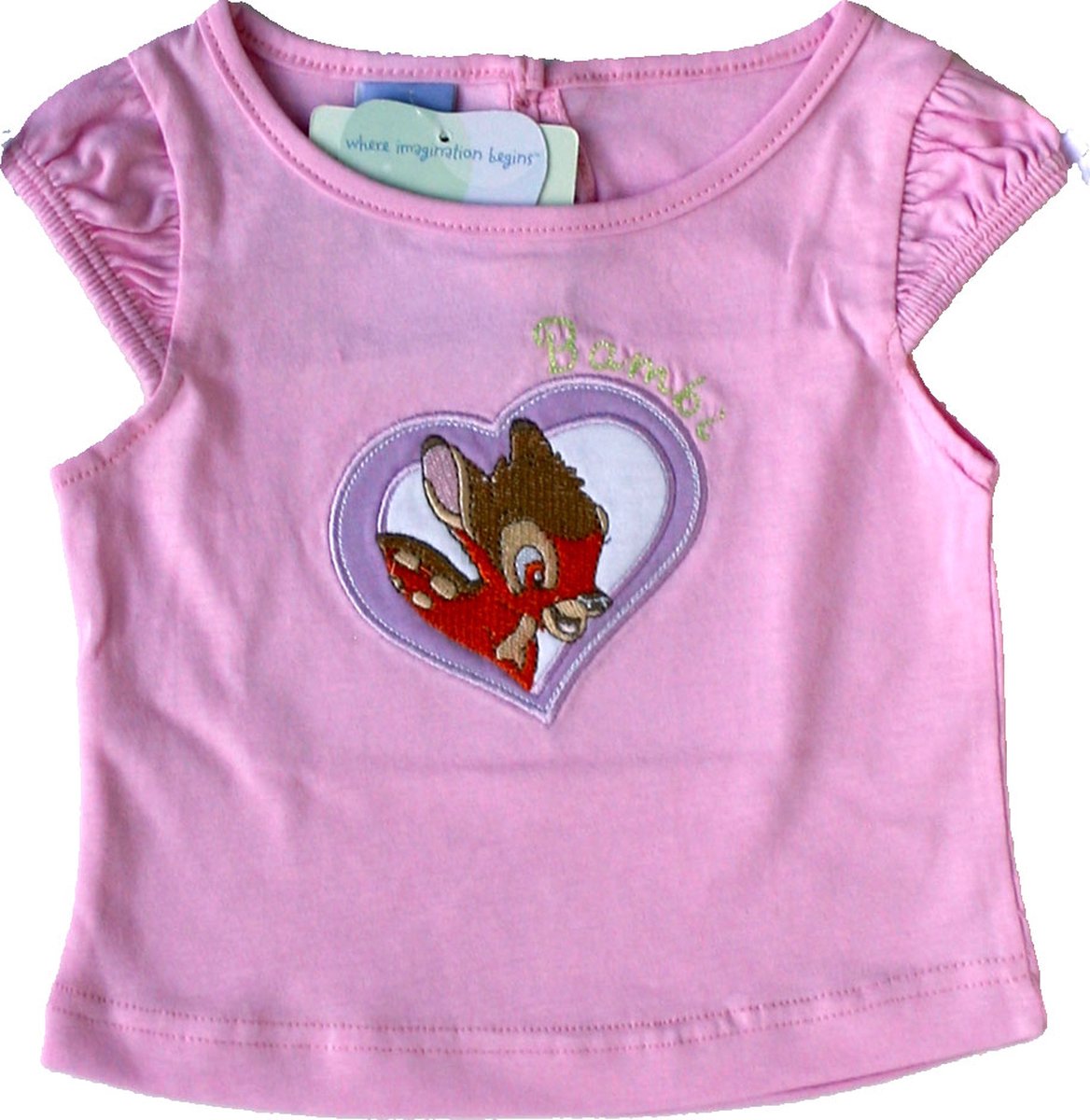 Disney Meisjes T-shirt Bambi - Roze - Maat 68