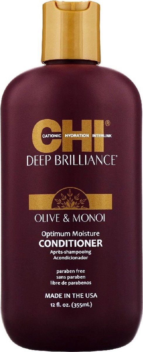 CHI Deep Brilliance Olive & Monoi Optimum Moisture Conditioner 355ml - Conditioner voor ieder haartype