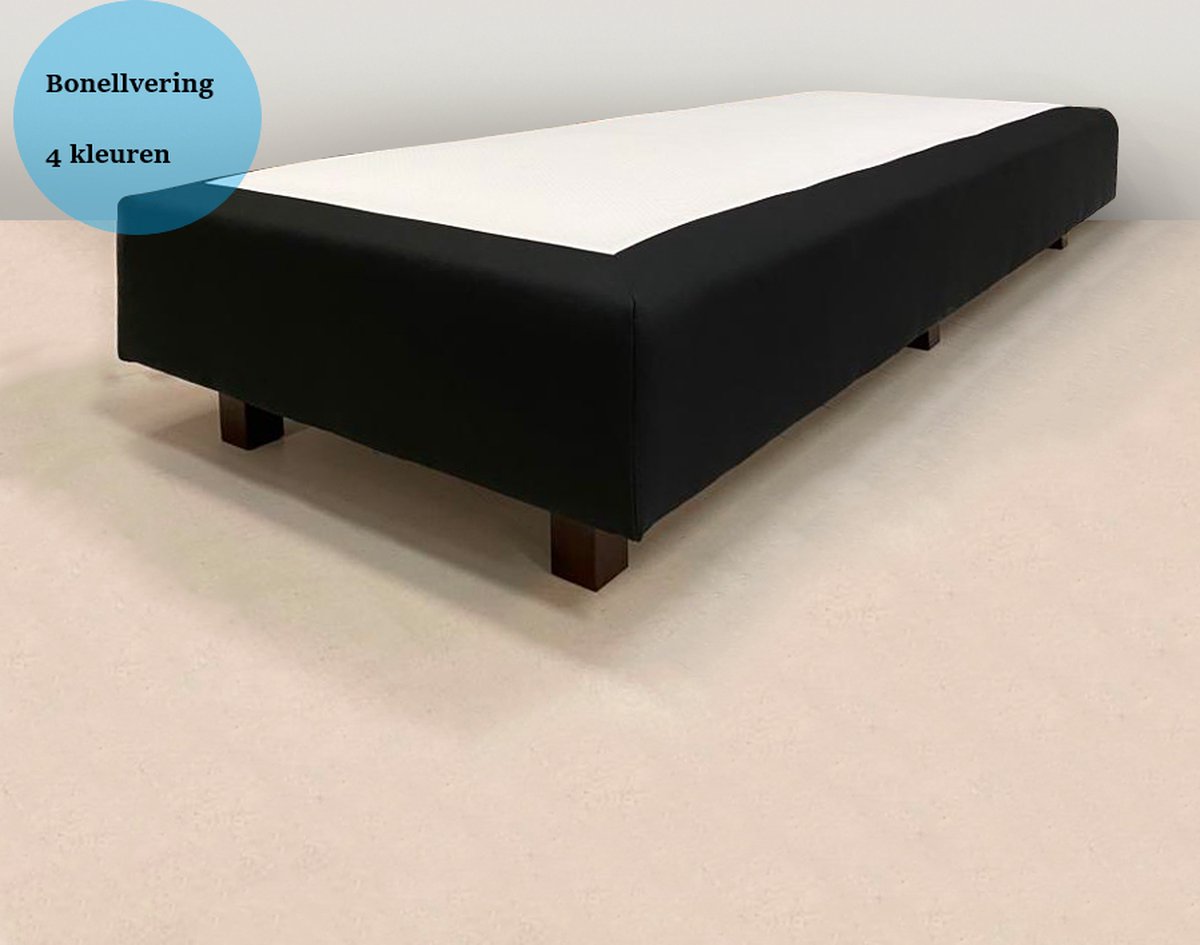 Losse boxspring - BONELLVERING - boxspringonderstel - boxspringbedbodem - zonder matras - 130x190 cm ZWART