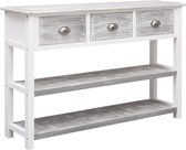 Decoways - Dressoir 115x30x76 cm hout antiekgrijs