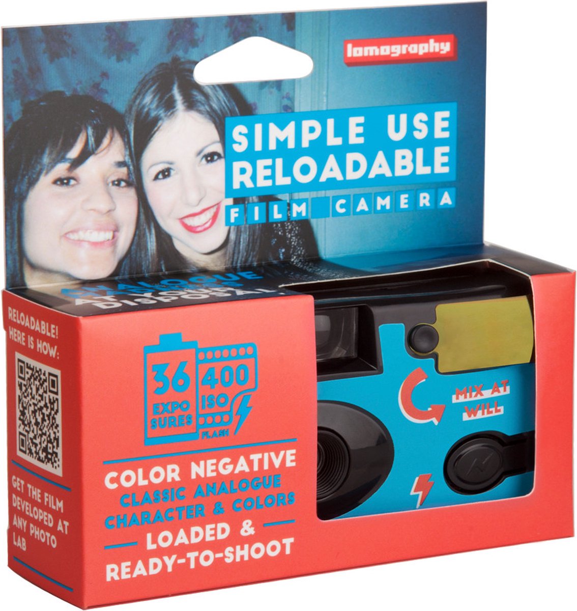 Lomography Simple Use Reloadable Film Camera Color Negative ISO 400
