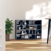 Decoways - Bijzetkast 97x32x72 cm spaanplaat hoogglans grijs
