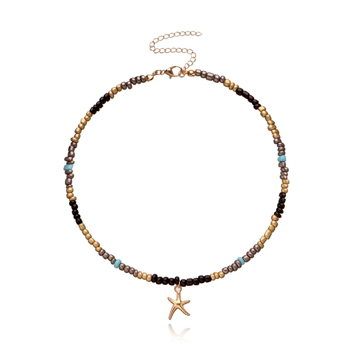 Jomide Choker Bohemian Zeester - Goudkleurig