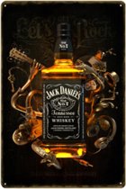 Jack Daniels wandbord - Mancave- Cafe- Bar- Restaurant - Kroeg- Woondecoratie- Vintage - 20cmx30cm