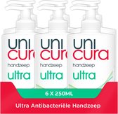 Bol.com Unicura Ultra Antibacteriële Vloeibare Handzeep - 6 x 250 ml - Voordeelverpakking aanbieding