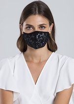 Katoenen Masker - Met Medisch Filter - Zwart - Met Draagzakje