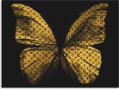 PosterGuru - Canvas schilderij - LV Gold Butterfly - 100 x 75 cm