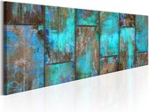 Schilderij - Metal Mosaic: Blue.
