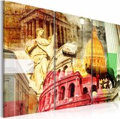 Schilderij - Charming Rome - triptych.