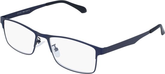 SILAC – Leesbril voor heren en dames – Blue Metal 7306 – Lichtgewicht en nikkelvrij mat blauw metalen montuur – Sterkte +2.25