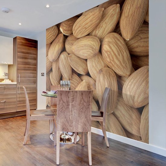 Fotobehangkoning - Behang - Vliesbehang - Fotobehang - Tasty almonds - Amandel - 250 x 193 cm