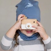 Baby Houten Speelgoed Camera | Kindercamera met Hanger | Decoratie - Wit beige