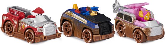 PAW Patrol True Metal Off-Road Mud - Set met 3 gegoten speelgoedvoertuigen - Skye - Chase - Marshall - schaal 1:55