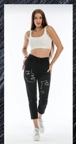 Dames jeans hoge taille zwart maat 38