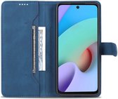 AZNS Xiaomi Redmi 10 Hoesje Wallet Book Case Kunstleer Blauw